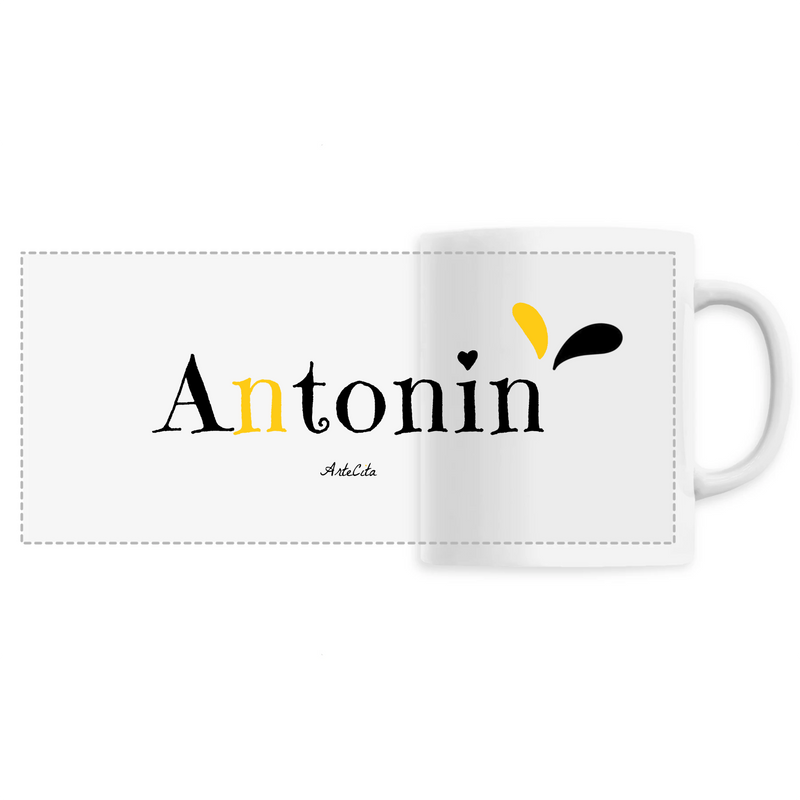 Cadeau anniversaire : Mug - Antonin - 6 Coloris - Cadeau Original - Cadeau Personnalisable - Cadeaux-Positifs.com -Unique-Blanc-