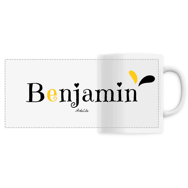Cadeau anniversaire : Mug - Benjamin - 6 Coloris - Cadeau Original - Cadeau Personnalisable - Cadeaux-Positifs.com -Unique-Blanc-