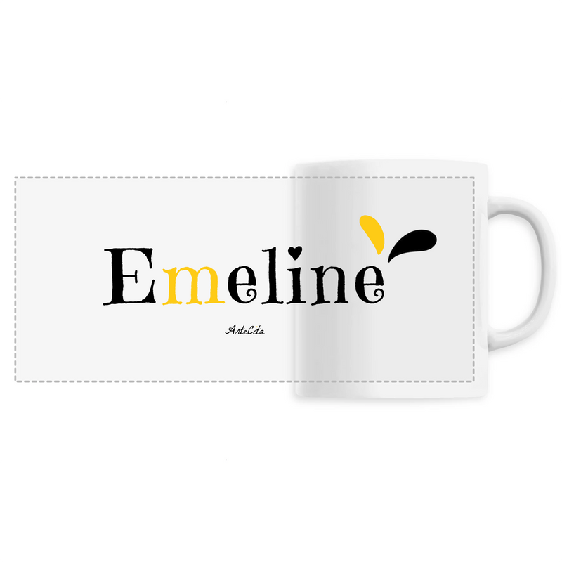 Cadeau anniversaire : Mug - Emeline - 6 Coloris - Cadeau Original - Cadeau Personnalisable - Cadeaux-Positifs.com -Unique-Blanc-