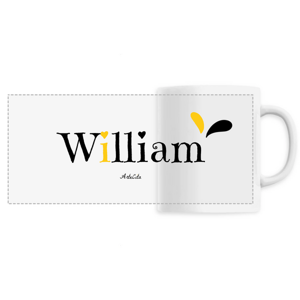 Mug - William - 6 Coloris - Cadeau Original - Cadeau Personnalisable - Cadeaux-Positifs.com -Unique-Blanc-