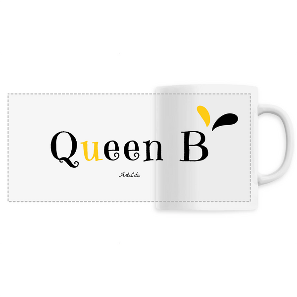 Mug - Queen B - 6 Coloris - Cadeau Original - Cadeau Personnalisable - Cadeaux-Positifs.com -Unique-Blanc-