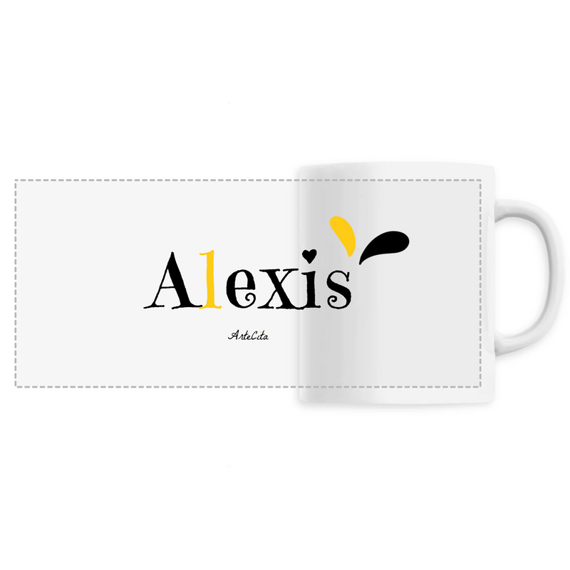 Cadeau anniversaire : Mug - Alexis - 6 Coloris - Cadeau Original - Cadeau Personnalisable - Cadeaux-Positifs.com -Unique-Blanc-