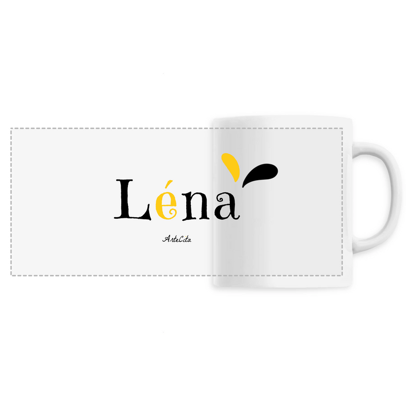 Cadeau anniversaire : Mug - Léna - 6 Coloris - Cadeau Original - Cadeau Personnalisable - Cadeaux-Positifs.com -Unique-Blanc-