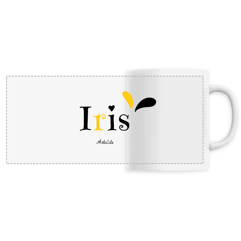 Cadeau anniversaire : Mug - Iris - 6 Coloris - Cadeau Original - Cadeau Personnalisable - Cadeaux-Positifs.com -Unique-Blanc-