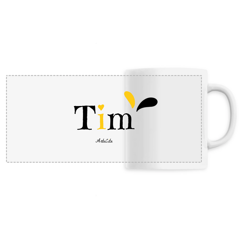 Cadeau anniversaire : Mug - Tim - 6 Coloris - Cadeau Original - Cadeau Personnalisable - Cadeaux-Positifs.com -Unique-Blanc-