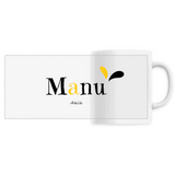 Mug - Manu - 6 Coloris - Cadeau Original - Cadeau Personnalisable - Cadeaux-Positifs.com -Unique-Blanc-