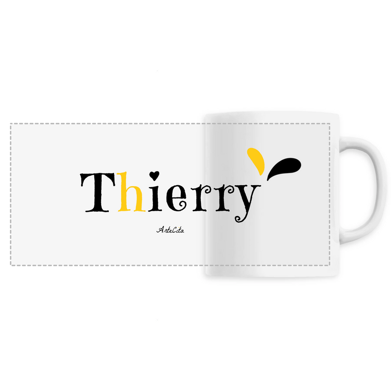 Cadeau anniversaire : Mug - Thierry - 6 Coloris - Cadeau Original - Cadeau Personnalisable - Cadeaux-Positifs.com -Unique-Blanc-