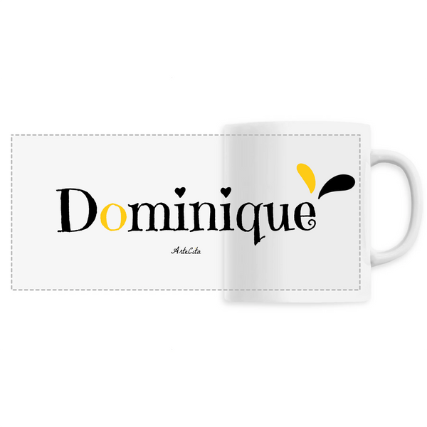 Mug - Dominique - 6 Coloris - Cadeau Original - Cadeau Personnalisable - Cadeaux-Positifs.com -Unique-Blanc-