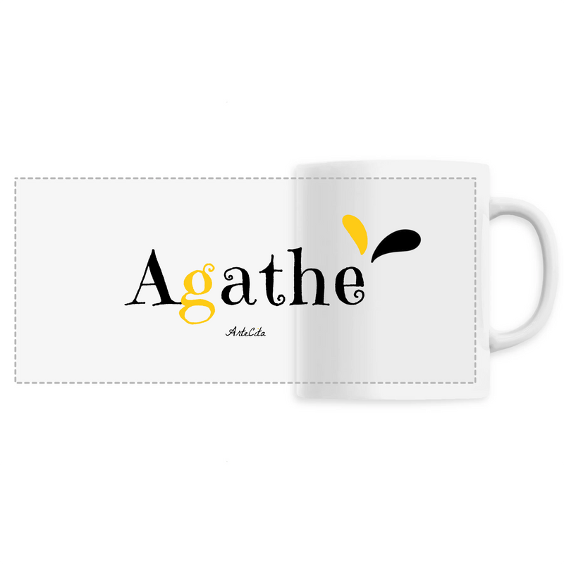 Cadeau anniversaire : Mug - Agathe - 6 Coloris - Cadeau Original - Cadeau Personnalisable - Cadeaux-Positifs.com -Unique-Blanc-