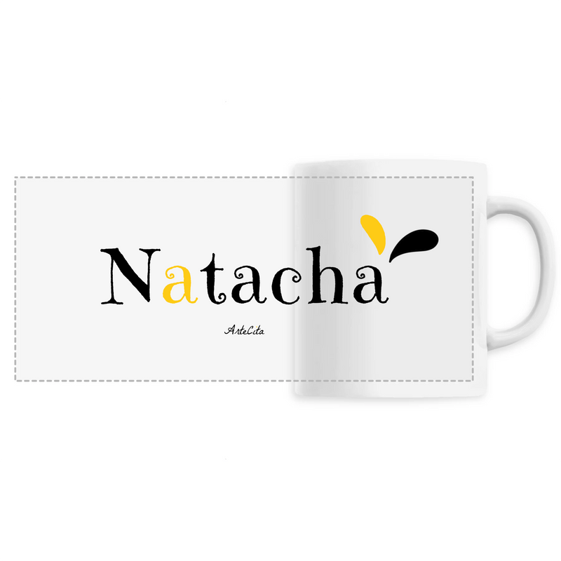 Cadeau anniversaire : Mug - Natacha - 6 Coloris - Cadeau Original - Cadeau Personnalisable - Cadeaux-Positifs.com -Unique-Blanc-