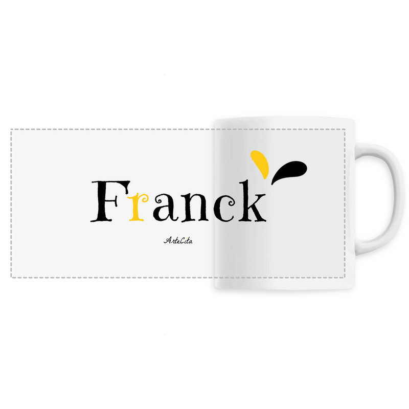 Cadeau anniversaire : Mug - Franck - 6 Coloris - Cadeau Original - Cadeau Personnalisable - Cadeaux-Positifs.com -Unique-Blanc-