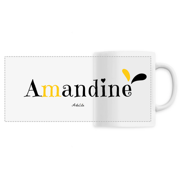 Mug - Amandine - 6 Coloris - Cadeau Original - Cadeau Personnalisable - Cadeaux-Positifs.com -Unique-Blanc-