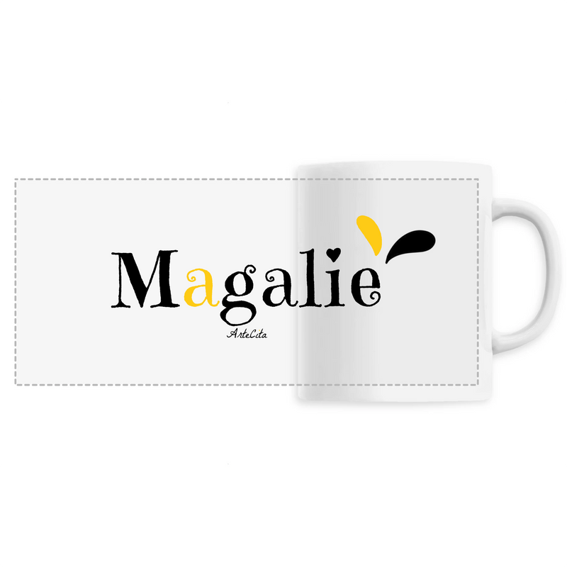 Cadeau anniversaire : Mug - Magalie - 6 Coloris - Cadeau Original - Cadeau Personnalisable - Cadeaux-Positifs.com -Unique-Blanc-