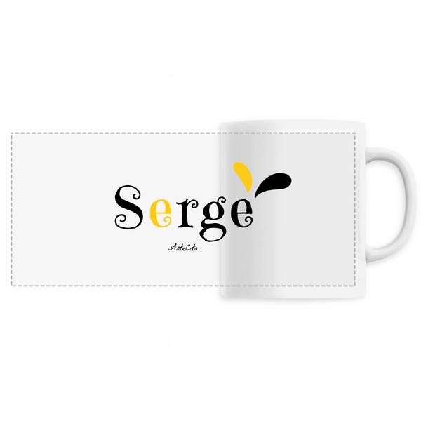 Mug - Serge - 6 Coloris - Cadeau Original - Cadeau Personnalisable - Cadeaux-Positifs.com -Unique-Blanc-
