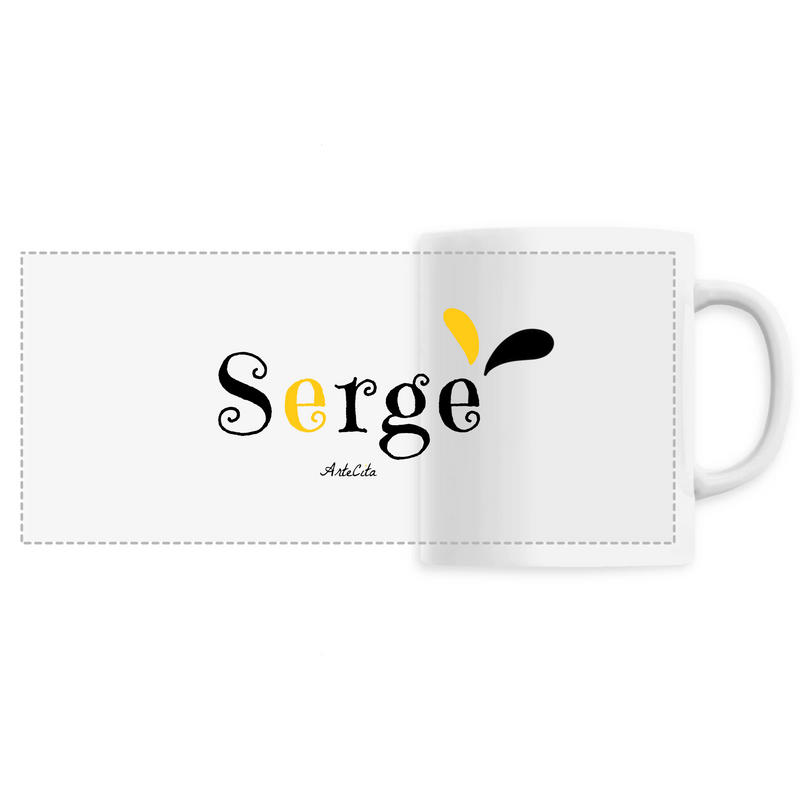Cadeau anniversaire : Mug - Serge - 6 Coloris - Cadeau Original - Cadeau Personnalisable - Cadeaux-Positifs.com -Unique-Blanc-