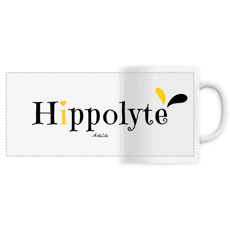 Cadeau anniversaire : Mug - Hippolyte - 6 Coloris - Cadeau Original - Cadeau Personnalisable - Cadeaux-Positifs.com -Unique-Blanc-