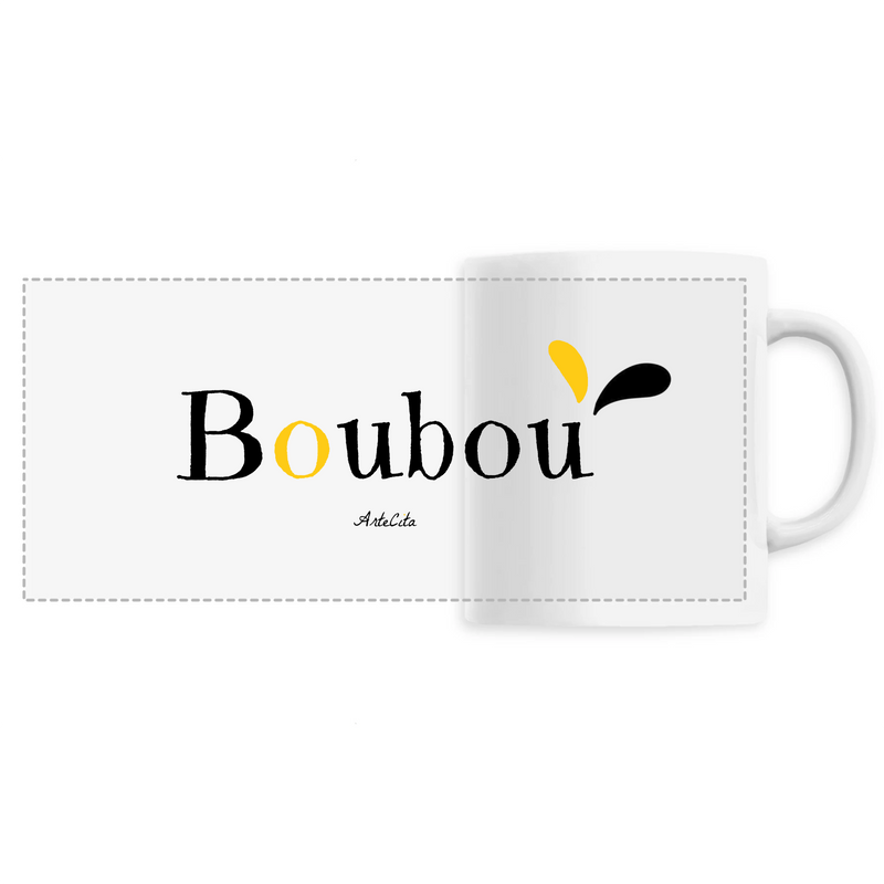 Cadeau anniversaire : Mug - Boubou - 6 Coloris - Cadeau Original - Cadeau Personnalisable - Cadeaux-Positifs.com -Unique-Blanc-