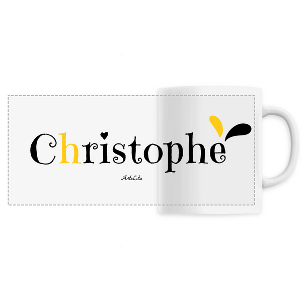 Mug - Christophe - 6 Coloris - Cadeau Original - Cadeau Personnalisable - Cadeaux-Positifs.com -Unique-Blanc-