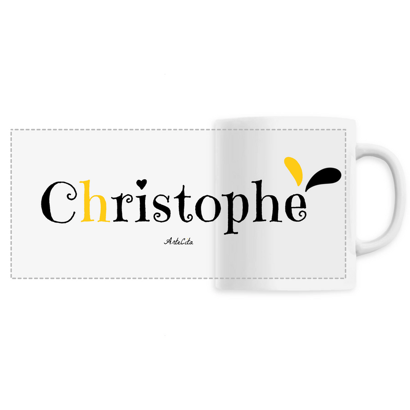 Cadeau anniversaire : Mug - Christophe - 6 Coloris - Cadeau Original - Cadeau Personnalisable - Cadeaux-Positifs.com -Unique-Blanc-