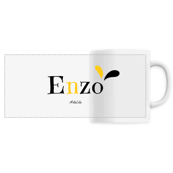 Mug - Enzo - 6 Coloris - Cadeau Original - Cadeau Personnalisable - Cadeaux-Positifs.com -Unique-Blanc-