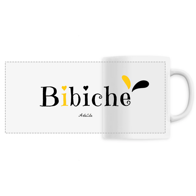Cadeau anniversaire : Mug - Bibiche - 6 Coloris - Cadeau Original - Cadeau Personnalisable - Cadeaux-Positifs.com -Unique-Blanc-