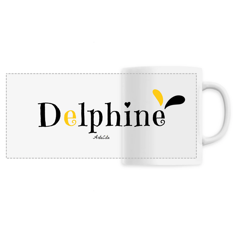 Cadeau anniversaire : Mug - Delphine - 6 Coloris - Cadeau Original - Cadeau Personnalisable - Cadeaux-Positifs.com -Unique-Blanc-