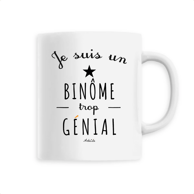 Cadeau anniversaire : Mug - Un Binôme trop Génial - 6 Coloris - Cadeau Original - Cadeau Personnalisable - Cadeaux-Positifs.com -Unique-Blanc-
