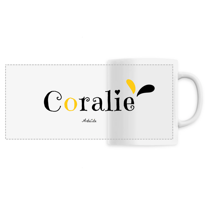 Cadeau anniversaire : Mug - Coralie - 6 Coloris - Cadeau Original - Cadeau Personnalisable - Cadeaux-Positifs.com -Unique-Blanc-