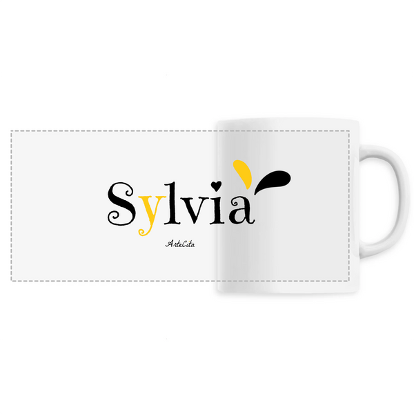 Mug - Sylvia - 6 Coloris - Cadeau Original - Cadeau Personnalisable - Cadeaux-Positifs.com -Unique-Blanc-