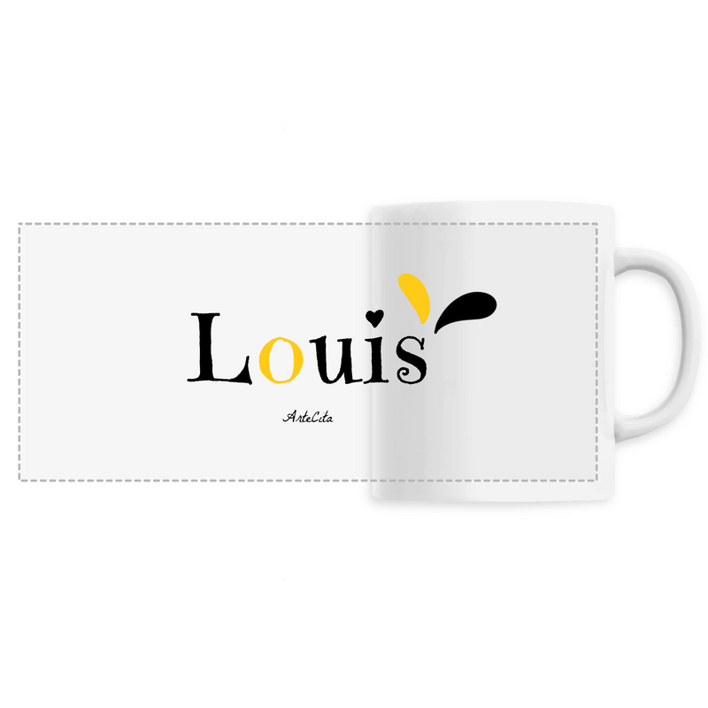 Cadeau anniversaire : Mug - Louis - 6 Coloris - Cadeau Original - Cadeau Personnalisable - Cadeaux-Positifs.com -Unique-Blanc-