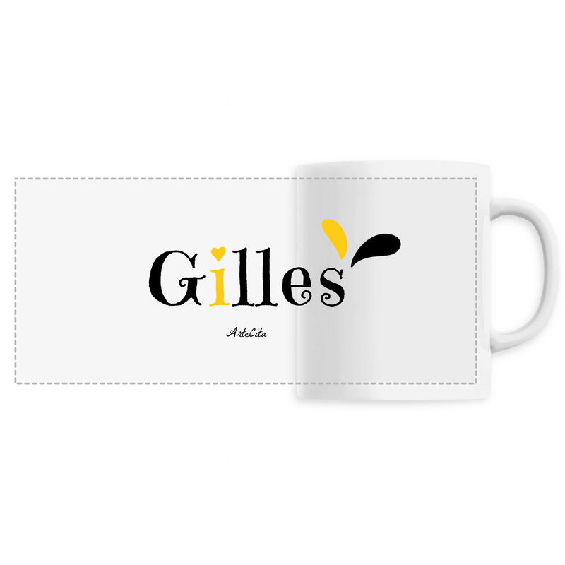 Cadeau anniversaire : Mug - Gilles - 6 Coloris - Cadeau Original - Cadeau Personnalisable - Cadeaux-Positifs.com -Unique-Blanc-