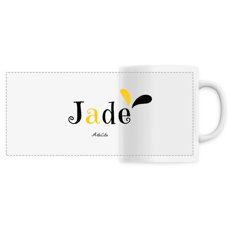 Cadeau anniversaire : Mug - Jade - 6 Coloris - Cadeau Original - Cadeau Personnalisable - Cadeaux-Positifs.com -Unique-Blanc-