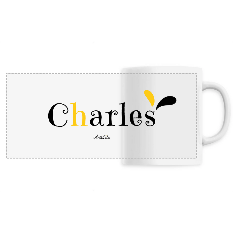 Cadeau anniversaire : Mug - Charles - 6 Coloris - Cadeau Original - Cadeau Personnalisable - Cadeaux-Positifs.com -Unique-Blanc-