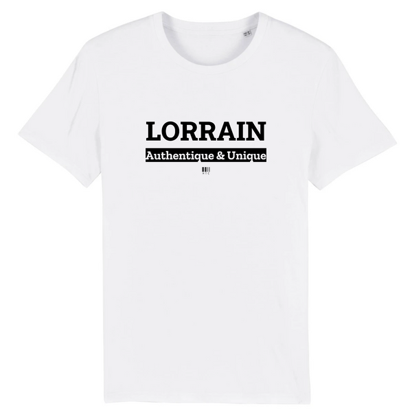 T-Shirt - Lorrain - Coton Bio - 7 Coloris - Cadeau Original - Cadeau Personnalisable - Cadeaux-Positifs.com -XS-Blanc-