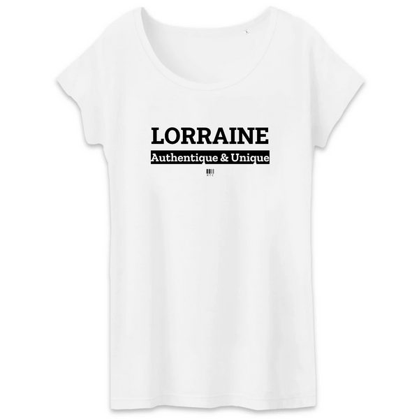 T-Shirt - Lorraine - Coton Bio - 3 Coloris - Cadeau Original - Cadeau Personnalisable - Cadeaux-Positifs.com -XS-Blanc-