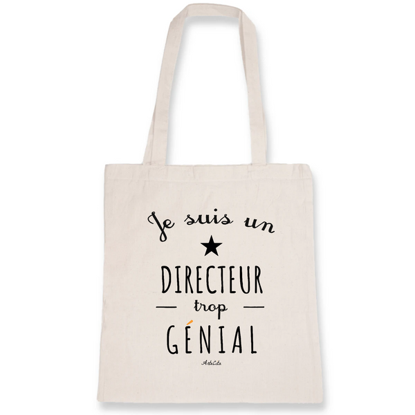 Tote Bag - Un Directeur trop Génial - Coton Bio - Cadeau Original - Cadeau Personnalisable - Cadeaux-Positifs.com -Unique-Blanc-