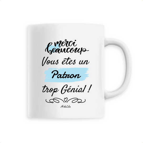 Mug - Merci Patron - 6 Coloris - Cadeau Original - Cadeau Personnalisable - Cadeaux-Positifs.com -Unique-Blanc-