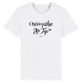 T-Shirt - Ostéopathe au Top - Homme - Coton Bio - Cadeau Original - Cadeau Personnalisable - Cadeaux-Positifs.com -XS-Blanc-