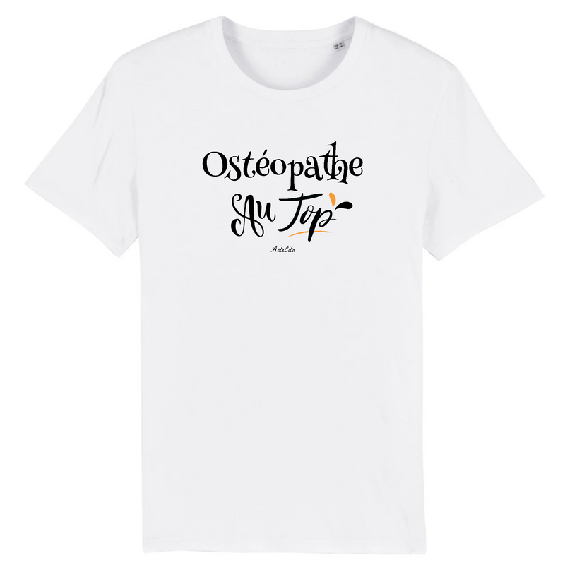 Cadeau anniversaire : T-Shirt - Ostéopathe au Top - Homme - Coton Bio - Cadeau Original - Cadeau Personnalisable - Cadeaux-Positifs.com -XS-Blanc-