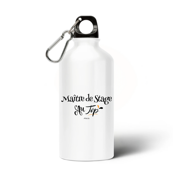 Gourde - Maître de Stage au Top - Alu sans BPA - Cadeau Original - Cadeau Personnalisable - Cadeaux-Positifs.com -Unique-Blanc-