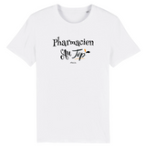 T-Shirt - Pharmacien au Top - Coton Bio - 2 Coloris - Cadeau Original - Cadeau Personnalisable - Cadeaux-Positifs.com -XS-Blanc-