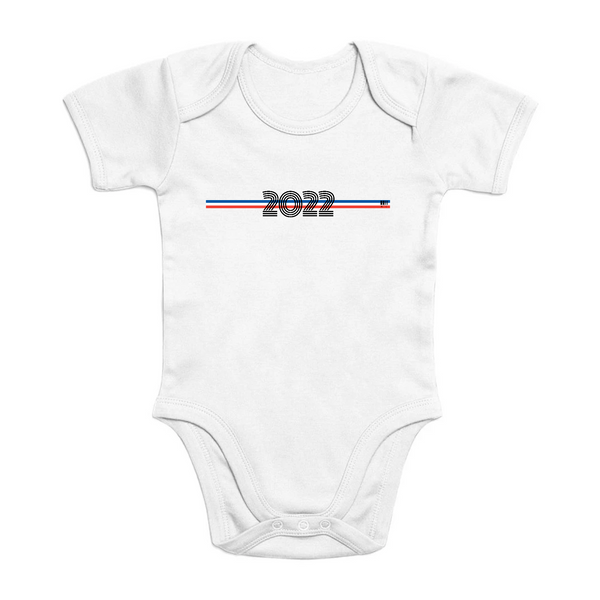 Body - Année 2022 - Coton Bio - Cadeau Original - Cadeau Personnalisable - Cadeaux-Positifs.com -0-3 Mois-Blanc-