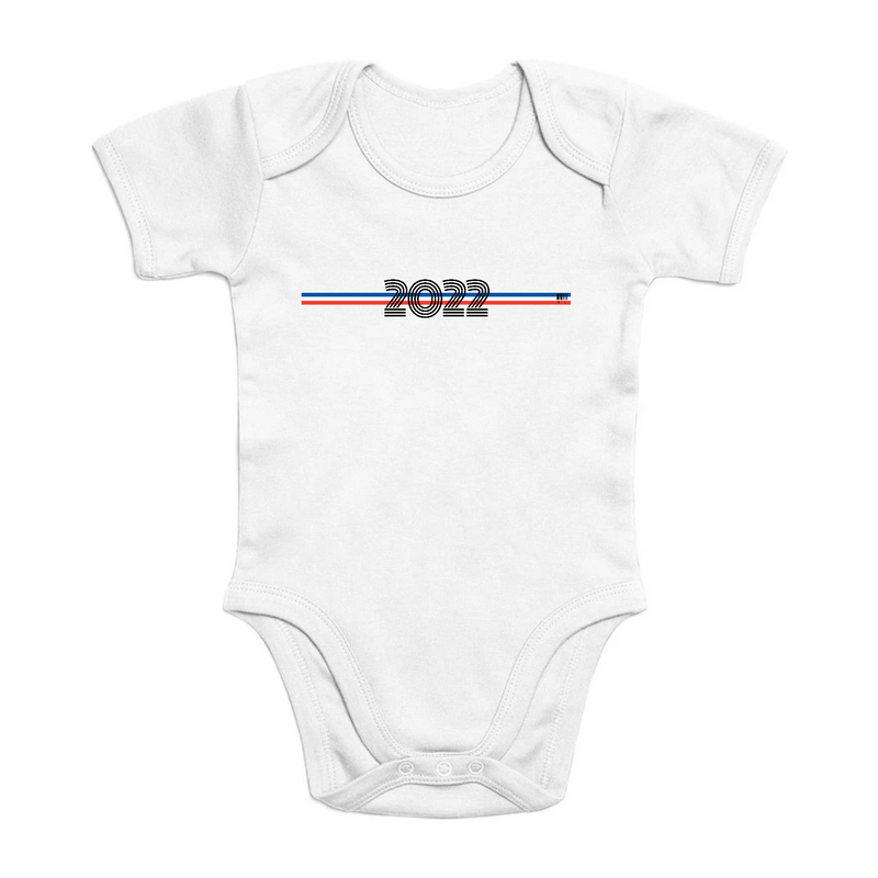 Cadeau anniversaire : Body - Année 2022 - Coton Bio - Cadeau Original - Cadeau Personnalisable - Cadeaux-Positifs.com -0-3 Mois-Blanc-