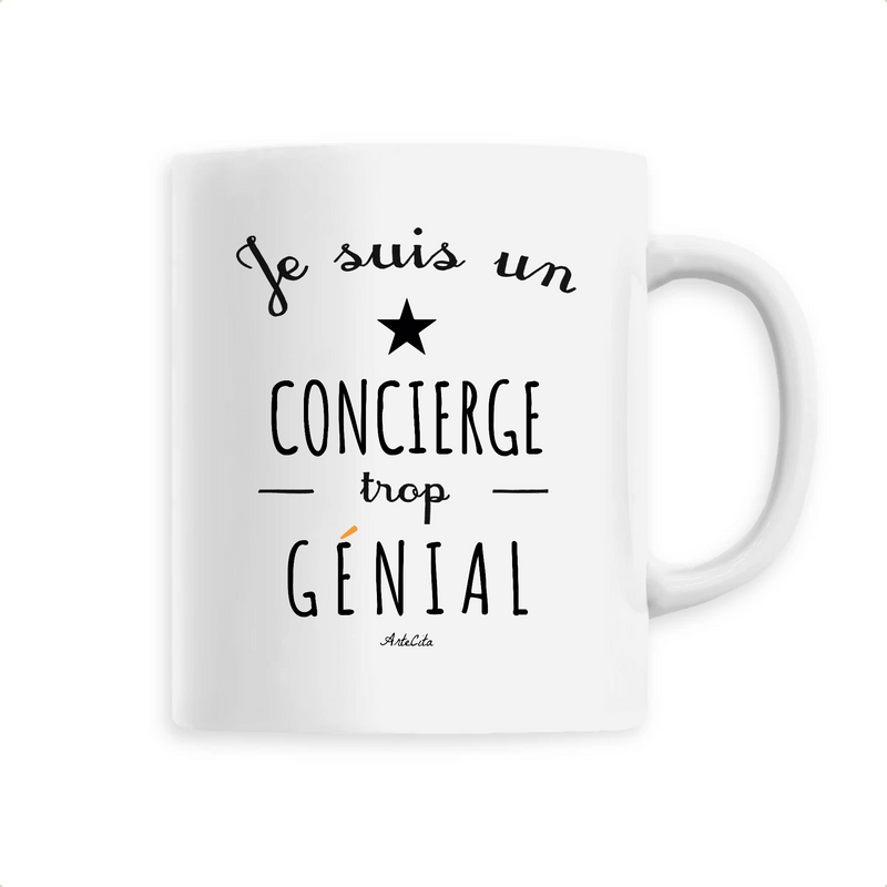 Cadeau anniversaire : Mug - Un Concierge trop Génial - 6 Coloris - Cadeau Original - Cadeau Personnalisable - Cadeaux-Positifs.com -Unique-Blanc-