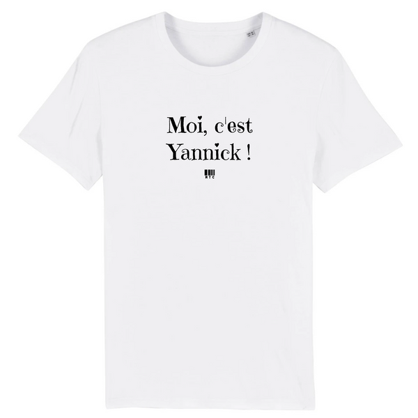 T-Shirt - Moi c'est Yannick - Coton Bio - 7 Coloris - Cadeau Original - Cadeau Personnalisable - Cadeaux-Positifs.com -XS-Blanc-