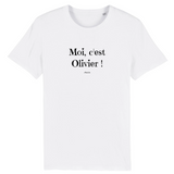T-Shirt - Moi c'est Olivier - Coton Bio - 7 Coloris - Cadeau Original - Cadeau Personnalisable - Cadeaux-Positifs.com -XS-Blanc-
