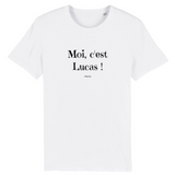 T-Shirt - Moi c'est Lucas - Coton Bio - 7 Coloris - Cadeau Original - Cadeau Personnalisable - Cadeaux-Positifs.com -XS-Blanc-