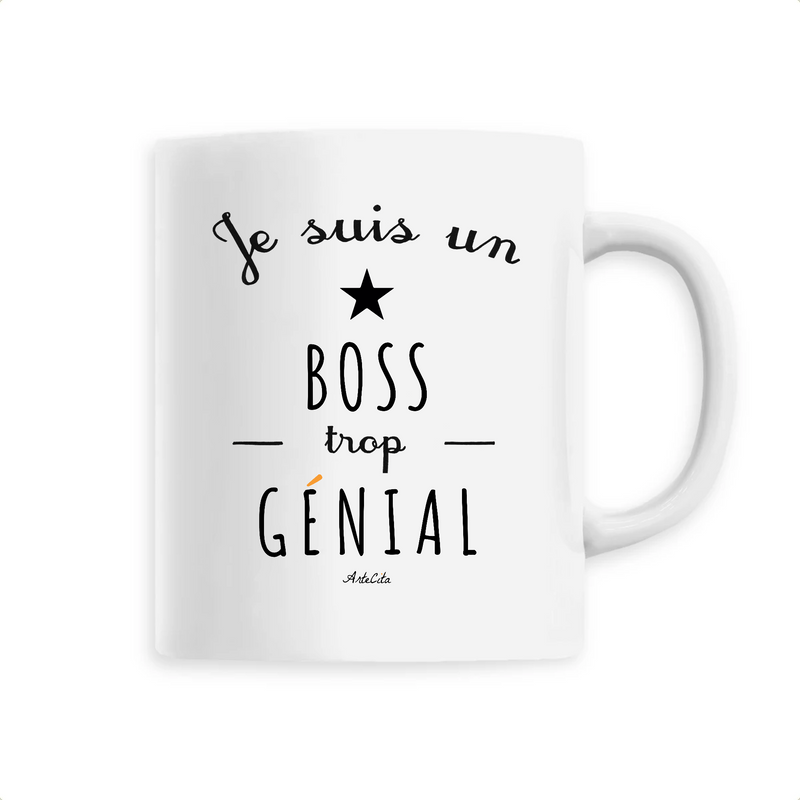 Cadeau anniversaire : Mug - Un Boss trop Génial - 6 Coloris - Cadeau Original - Cadeau Personnalisable - Cadeaux-Positifs.com -Unique-Blanc-