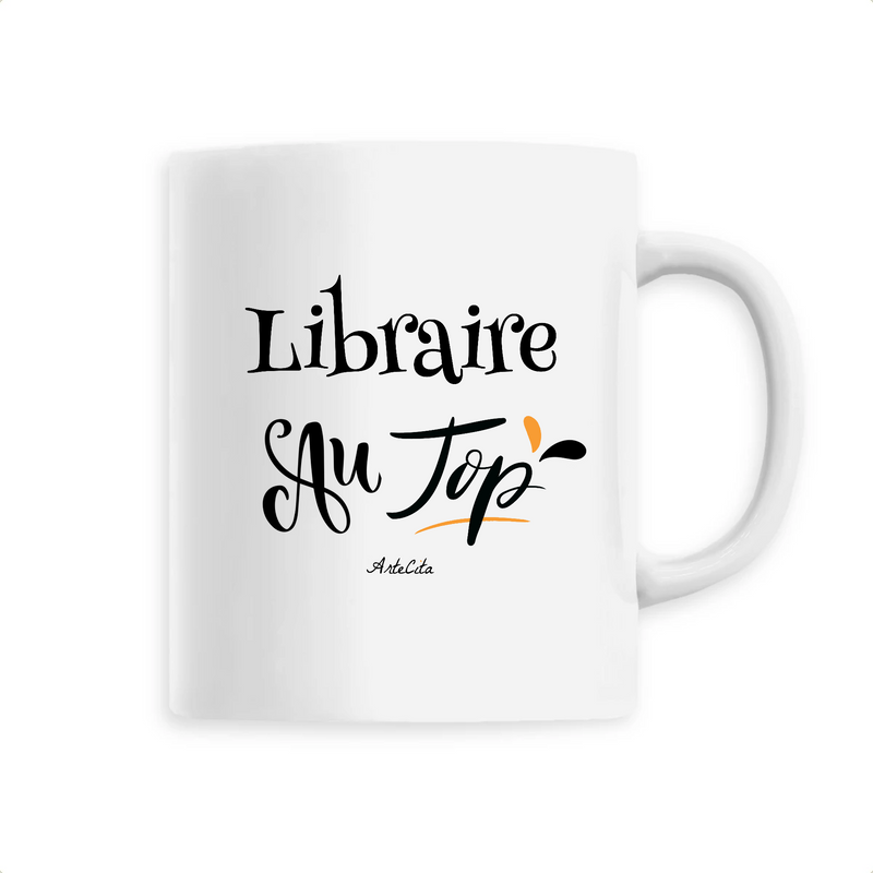 Cadeau anniversaire : Mug - Libraire au Top - 6 Coloris - Cadeau Original - Cadeau Personnalisable - Cadeaux-Positifs.com -Unique-Blanc-