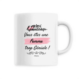 Mug - Merci, vous êtes une Femme trop Géniale - 6 Coloris - Cadeau Personnalisable - Cadeaux-Positifs.com -Unique-Blanc-